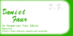 daniel faur business card